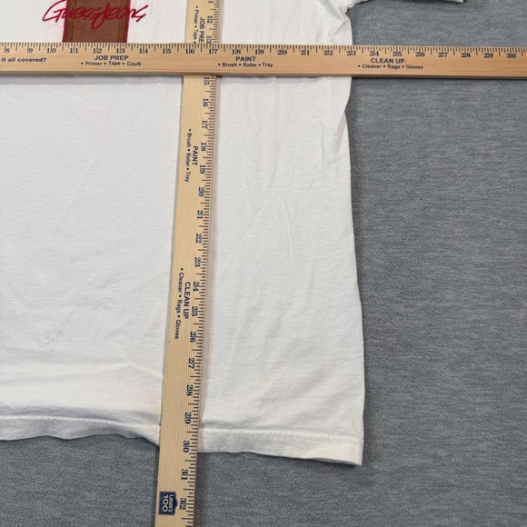 Guess T-Shirt Men Large White Short Sleeve Cotton Crew Neck Basic Logo 90s - Picture 5 of 8